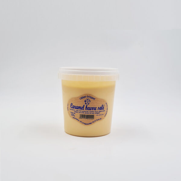 Crème dessert saveur caramel beurre salé